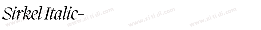 Sirkel Italic字体转换